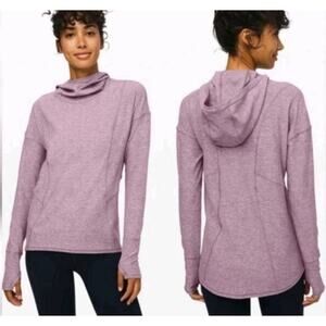 Lululemon Womens Ready to Rulu Hoodie Pullover Heathered Frosted Mulberry Medium